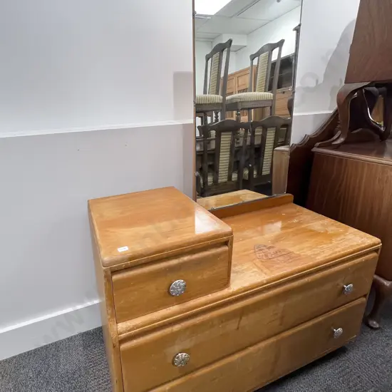 Mirror Backed Set of Drawers