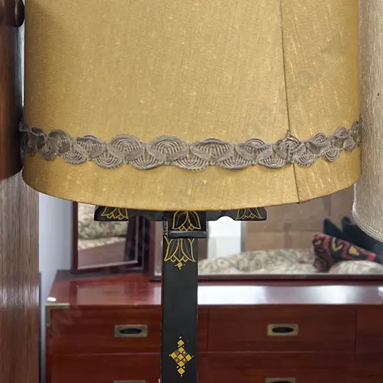 Ebonised Table Lamp and Shade