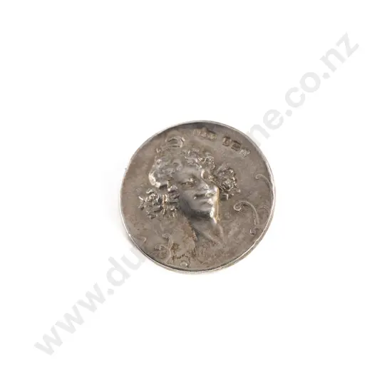 Art Nouveau S/S Embossed Portrait Brooch
