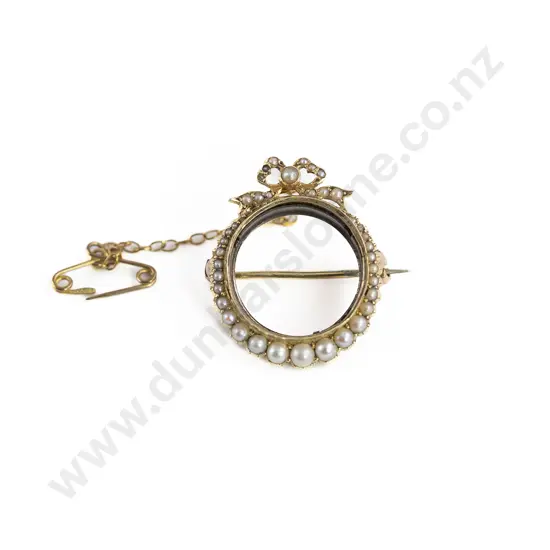 Edwardian 15ct Pearl Locket Frame