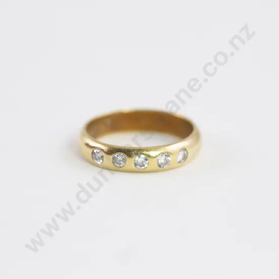 18ct Five Stone Diamond Band Ring