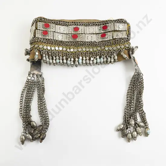 Vintage Yemeni Tribal Cast Silver Metal Head Band