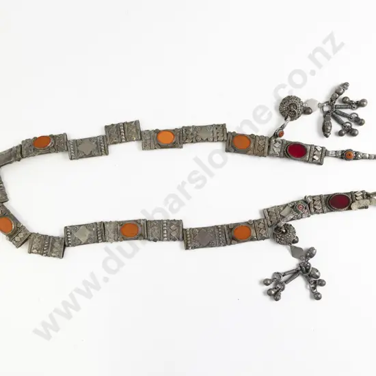 Antique Yemen Tribal Silver Metal Waist Band