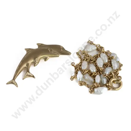 9ct Fresh Water Pearl Trace Link Neck Chain