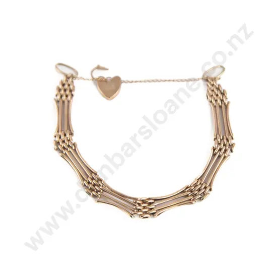 9ct Gate Link Design Bracelet