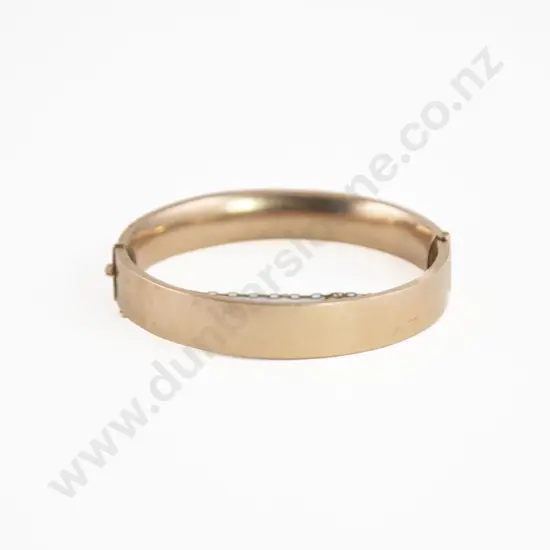 9ct Plain Hinged Snap Bangle