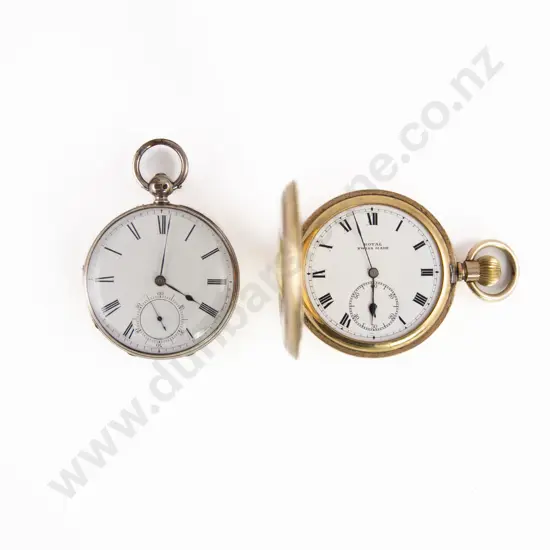 Gold Plated Half Hunter Cased Pocket Watch