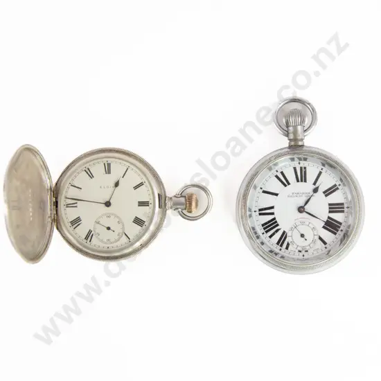 Elgin S/S Hunter Cased Pocket Watch
