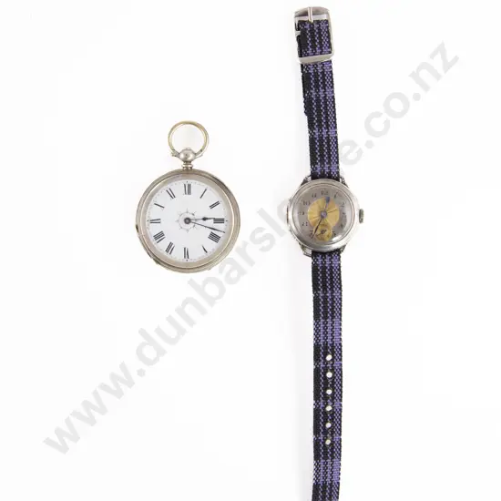 .935 and .800 Silver Open Face Small Pocket Watches