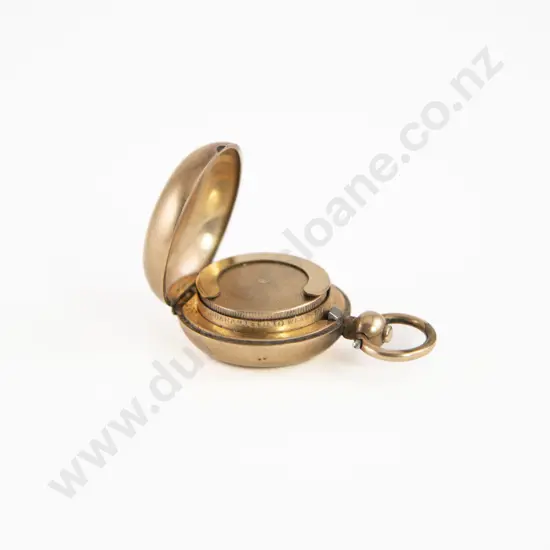 Gold Plated Plain Circular Sovereign Case