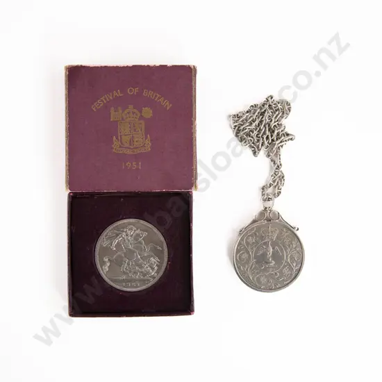 1977 Silver Jubilee Crown Coin Pendant