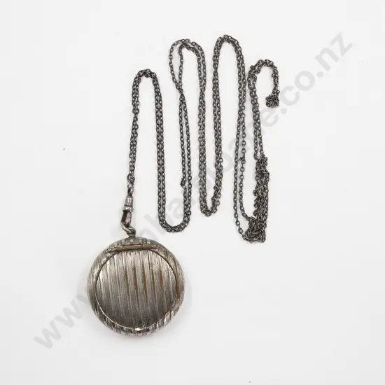 Late Victorian S/S Fine Trace Link Muff Chain