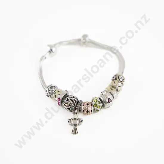 Pandora .925 Silver Type 12 Charm Bracelet