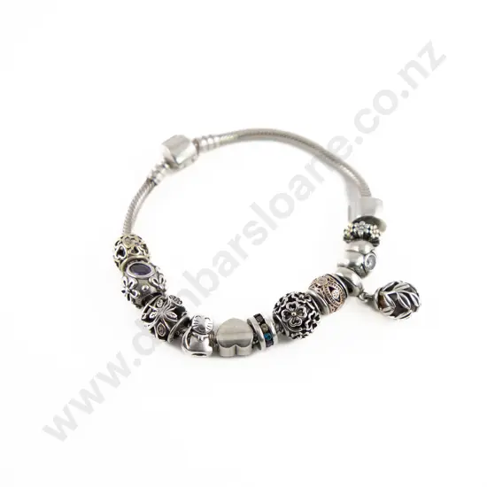Pandora .925 Silver Type 12 Charm Bracelet