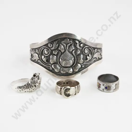 Vintage Yogyakarta 800 Silver Cuff Bracelet