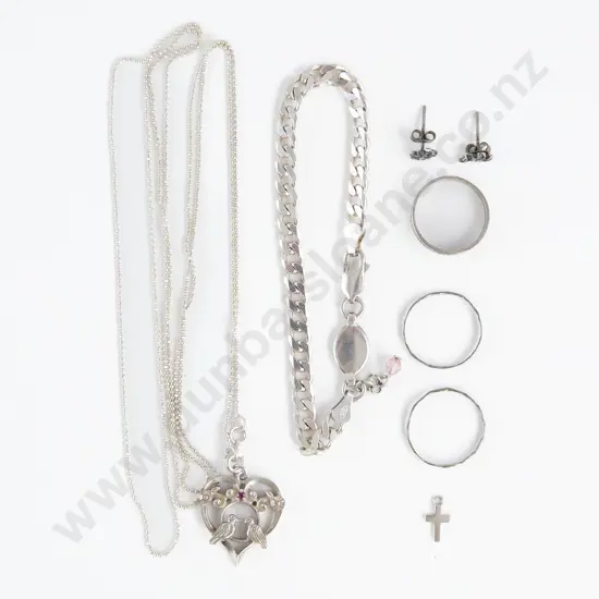 S/S Fine Bead Link Neck Chain with Pendant