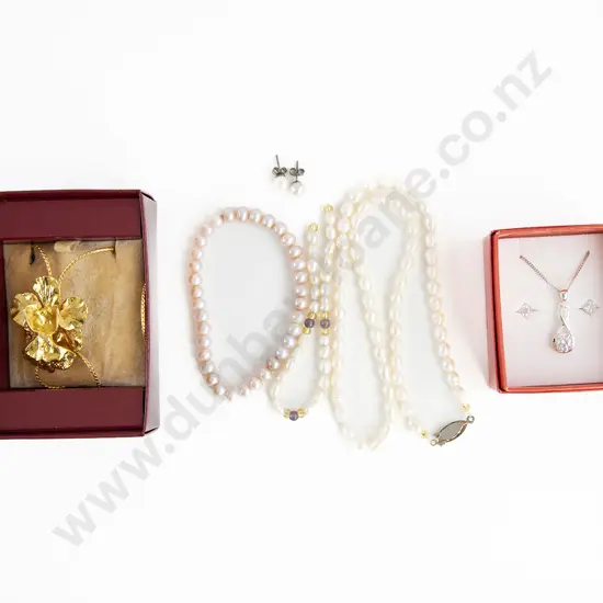 Gold Plated Orchid Pendant