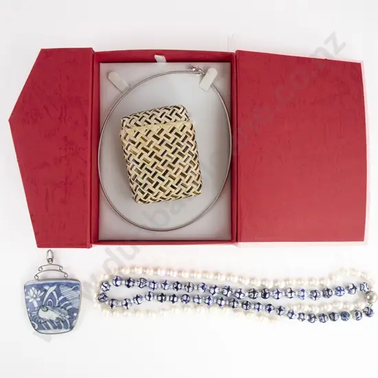 Ming Dynasty B&W Porcelain Pendant