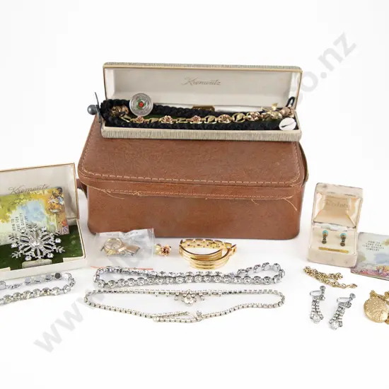 Small Collection Vintage Costume Jewellery with Diamonte