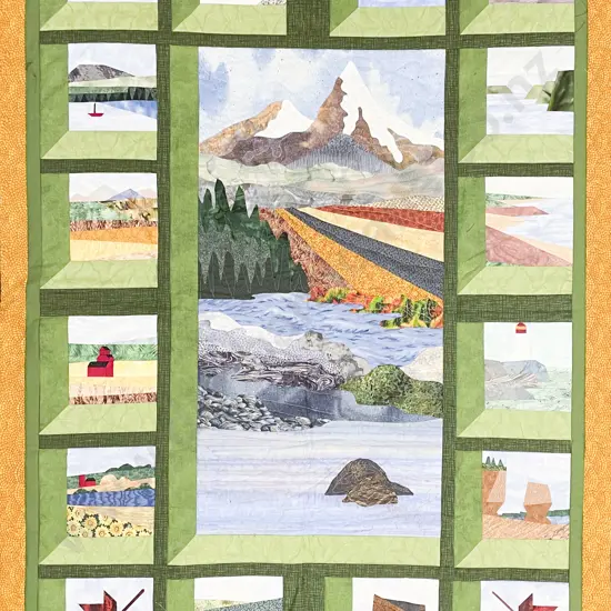 Modern Machine Quilt 'Windows Across Canada' by Dianne Milani 2007