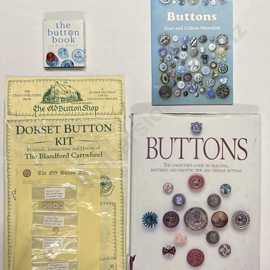 Dorset Button Kit with Antique Dorset Buttons and Three Button Books