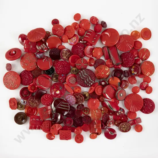 Collection Red Glass Buttons