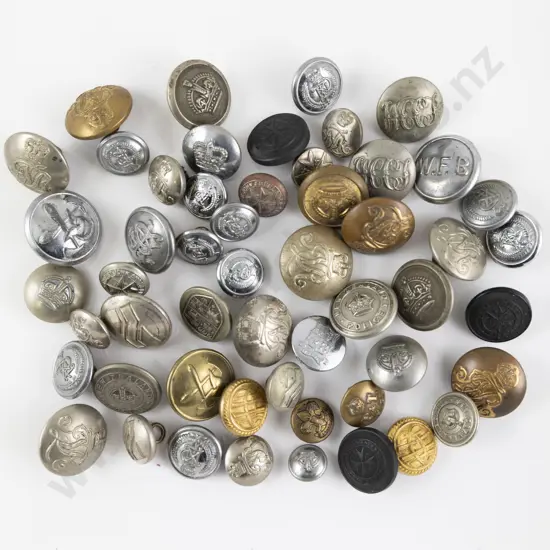 Collection Metal Service Buttons NZ Police Ambulance and others