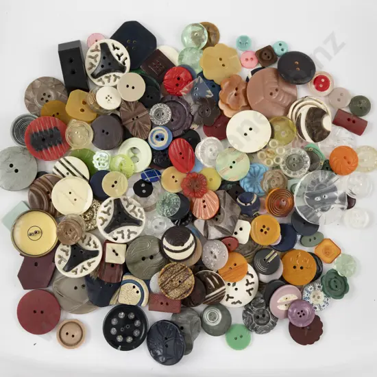 Collection Vintage Plastic Sew Thru Buttons