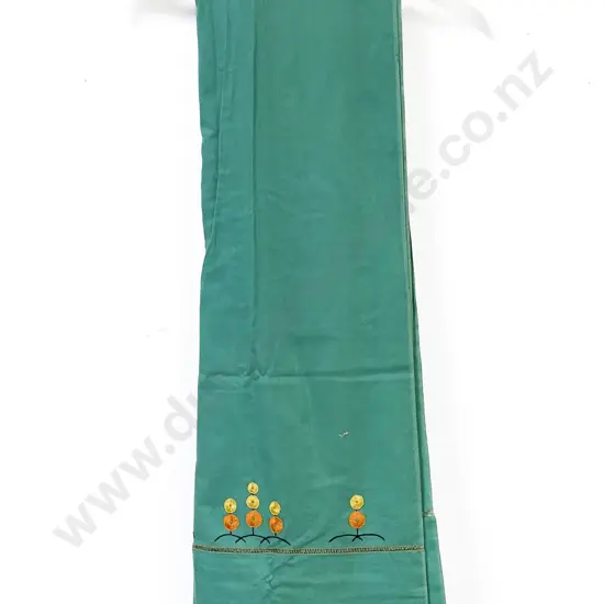 Four Vintage Hand Embroidered Curtains