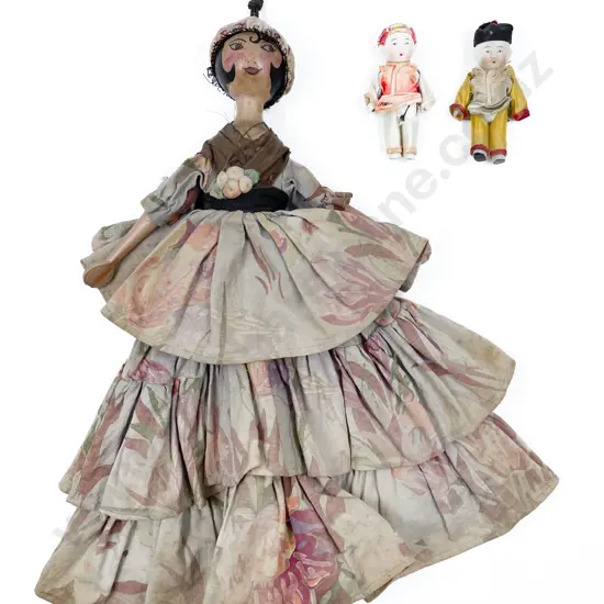 Art Deco Handmade Handkerchief Doll Purse