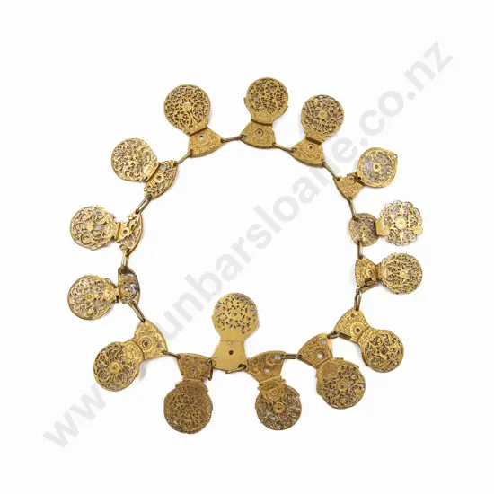 Victorian Necklace of Pocket Watch Fusee Movement Plates