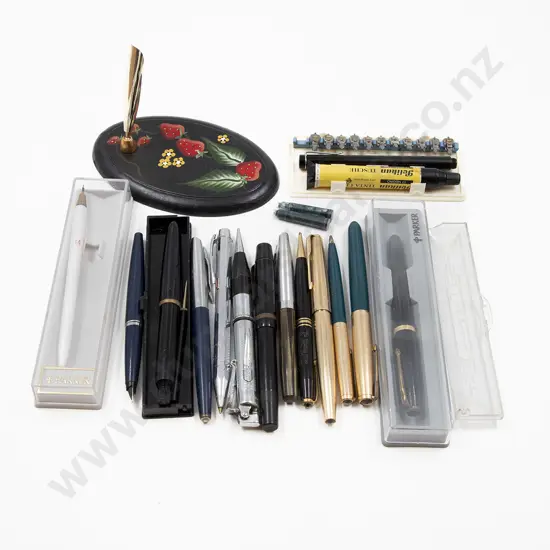 Collection Various Fountain Pens and Pencils