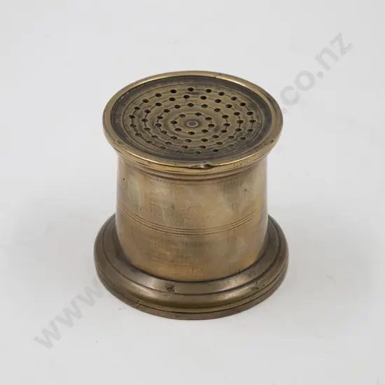 C18th English Brass Pounce Pot