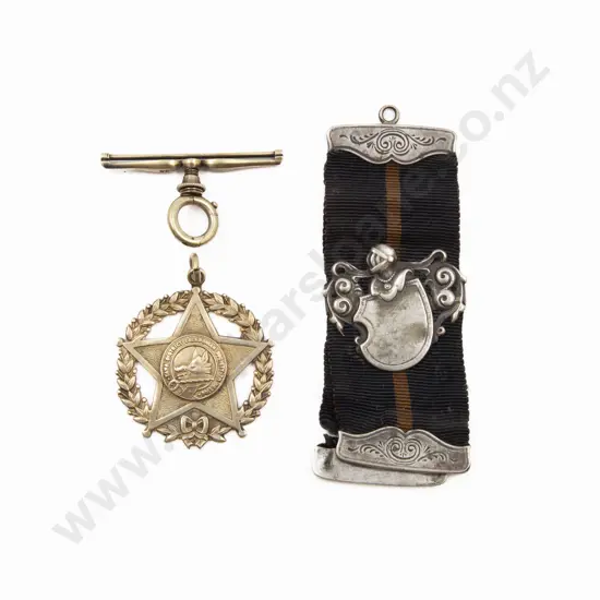 C19th .800 Mounted Braid Fob