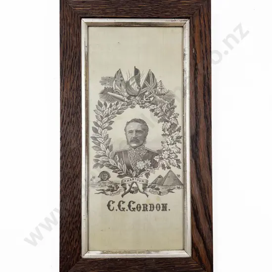 Framed Stevengraph Major-General Gordon of Khartoum