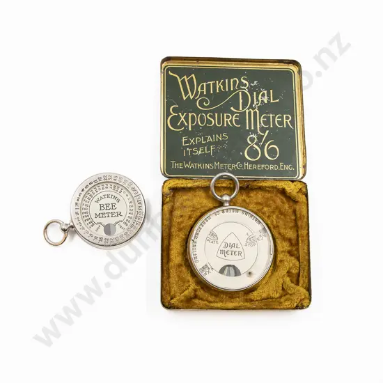 Original Tin Cased Watkins Dial Exposure Meter and Watkins Bee Meter