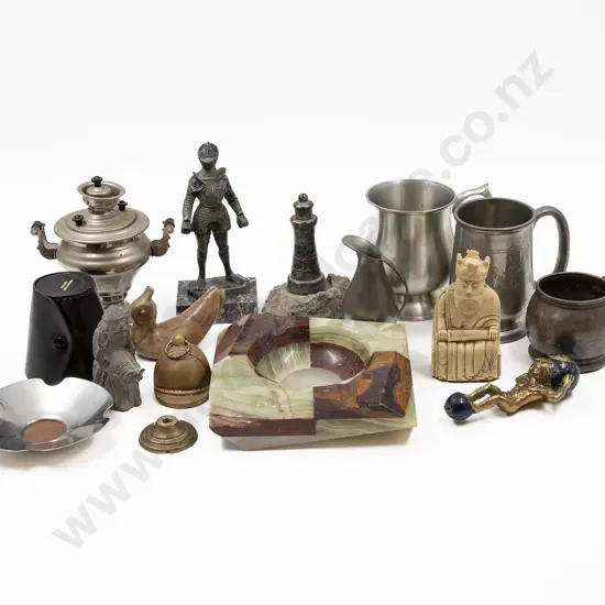 Collection of Pewter and Stoneware