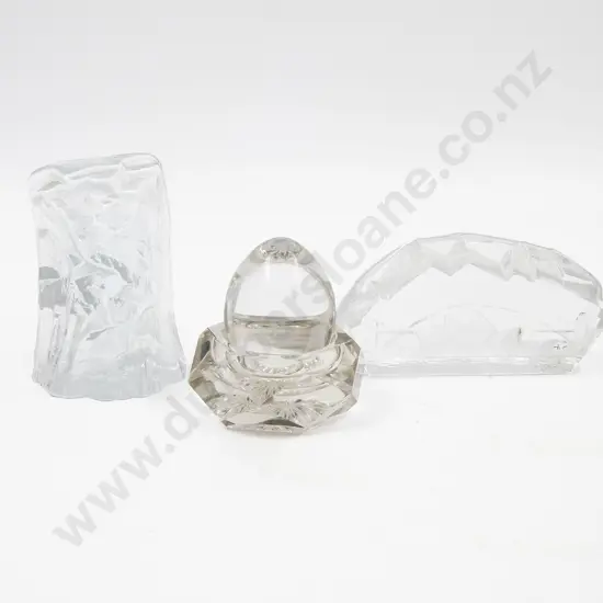 Norway and Sweden Glass Paperweights and Egg