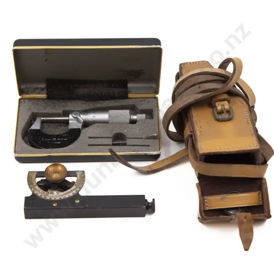 Leather Cased Level & Measuring Instrument