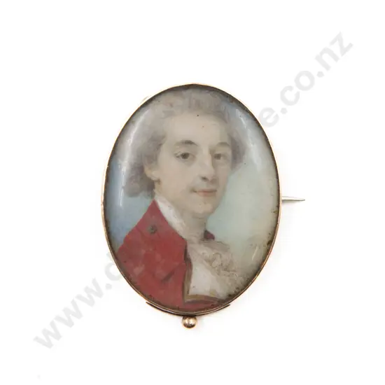 GeoIII Portrait Miniature of a Young Gent dated 1783