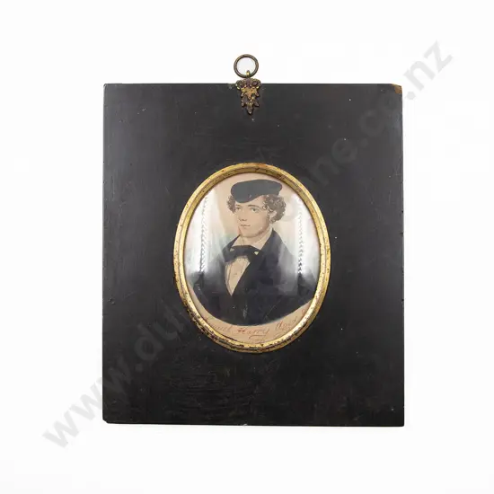 Victorian Watercolour Miniature of Young Sailor