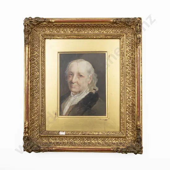 Mid C19th Portrait Miniature of a Older Gentleman in Gilt Frame