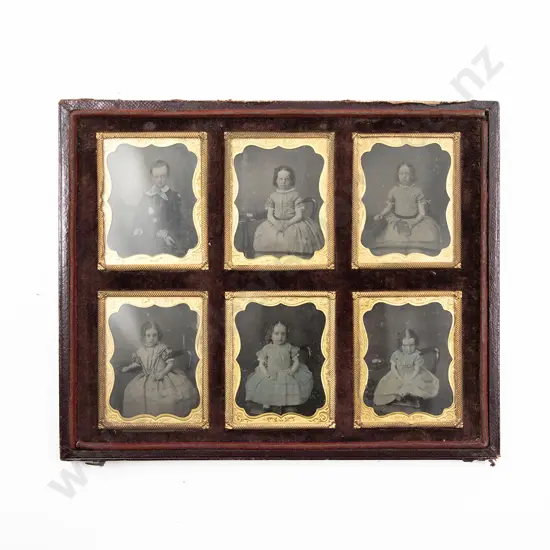 Set of Six Victorian Ambrotype Images of Children