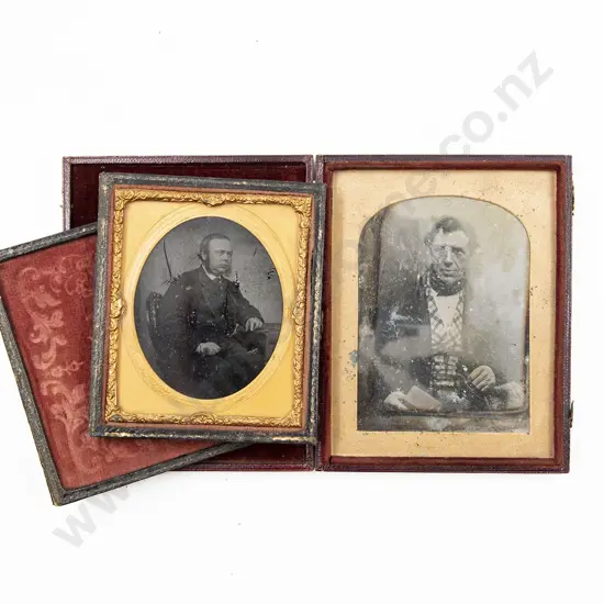 Two Victorian Cased Daguerreotype Portrait of a Gentlemen