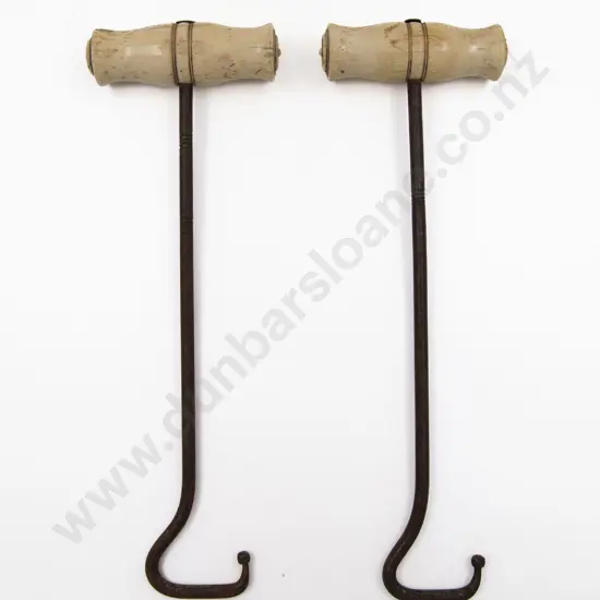 Pair of Victorian Bone Handled Boot Pulls