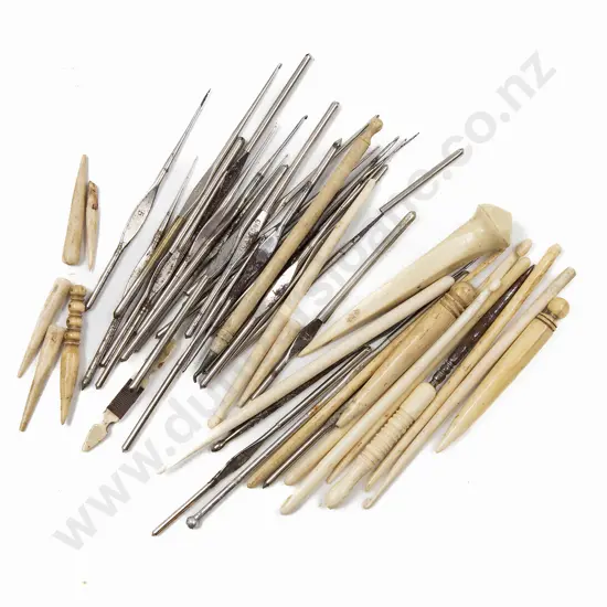 Collection Bone and Steel Sewing Tools