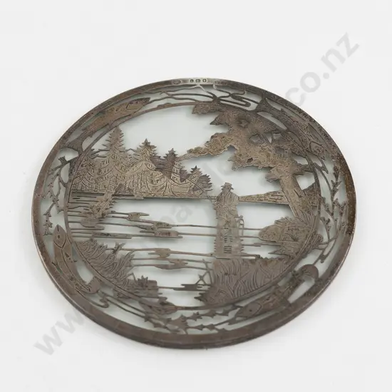 Vict S/S Overlaid Glass Teapot Stand