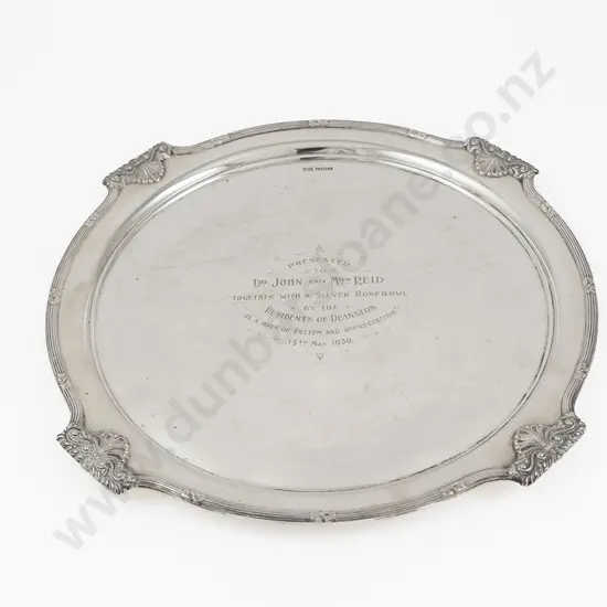 Geo VI S/S Circular Salver By Walker & Hall