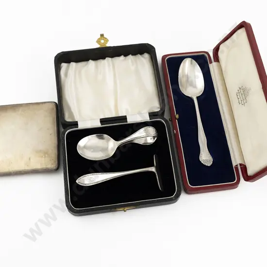 Cased S/S Egg Spoon & Pusher