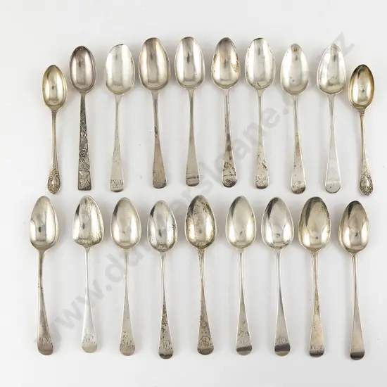 16 Various S/S Old English Pattern Teaspoons & 3 Others